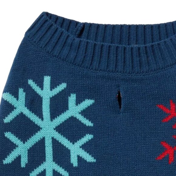Snowflakes Dog and Cat Sweater Knit Sweater - Wondershop - Navy Blue - Picture 4 of 16